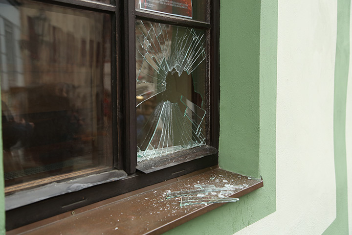A2B Glass are able to board up broken windows while they are being repaired in Telford.